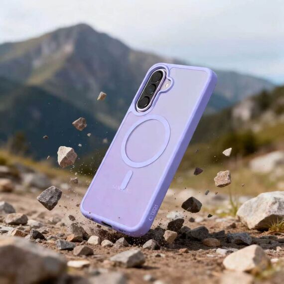 Tech-Protect Magmat MagSafe Case for Samsung Galaxy A57 5G - Matte Purple