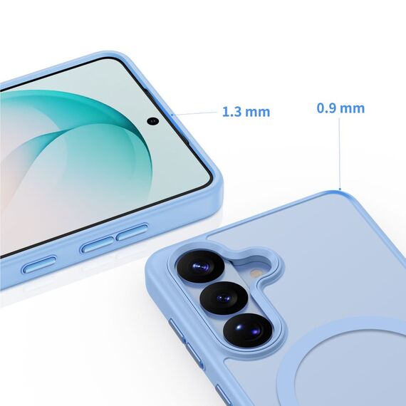 Tech-Protect Magmat MagSafe Case for Samsung Galaxy S26 - Matte Blue