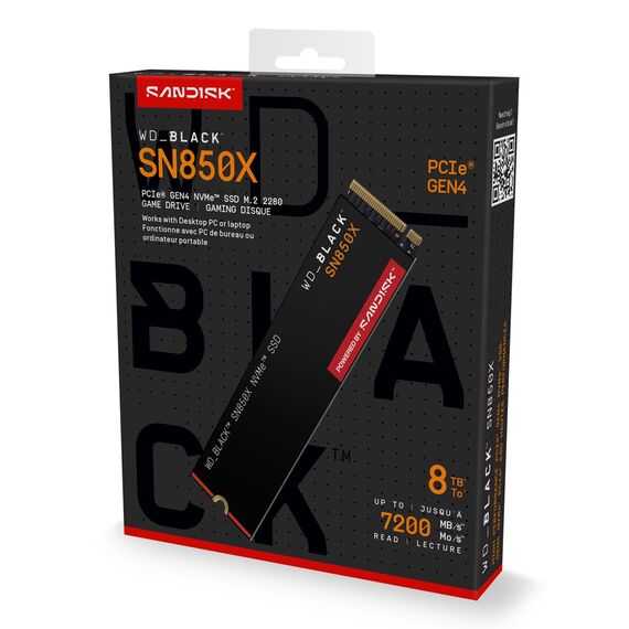 Western Digital Black WD_BLACK™ SN850X NVMe™ SSD POWERED BY SANDISK 8 TB | Techbox
