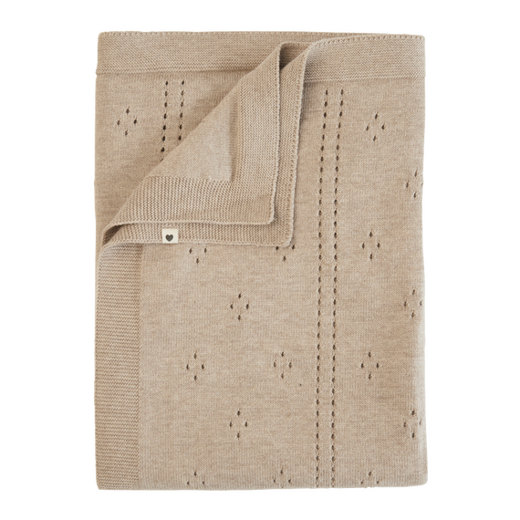 BIBS - Knitted Blanket Pointelle - Vanilla - 70x100cm / Baby and Children