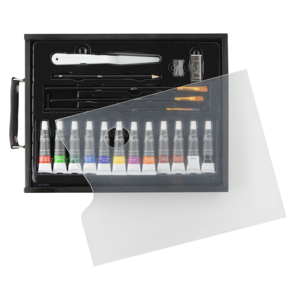 Nassau - Black Wooden Case With Carry Handle Acrylic Set, 21 Pcs (AR099503) / Toys