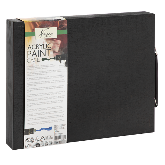 Nassau - Black Wooden Case With Carry Handle Acrylic Set, 21 Pcs (AR099503) / Toys