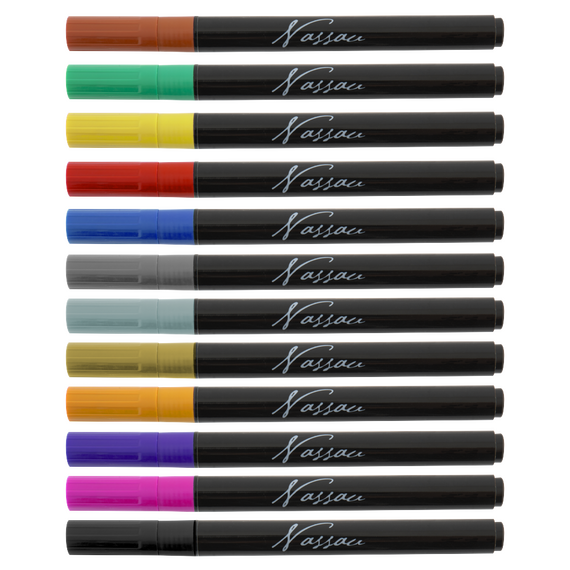 Nassau - Glass & Porcelain Markers 12pcs (AR0139) / Toys
