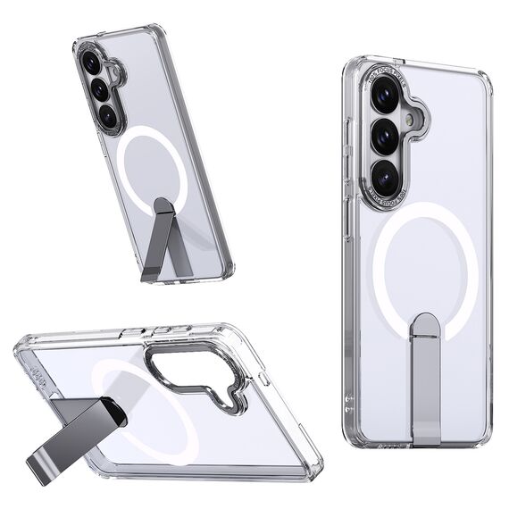 Hybrid Armor X Case for Samsung Galaxy A57 with Stand, Compatible with MagSafe - Transparent | Techbox