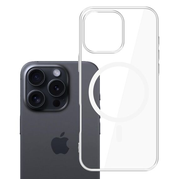 3mk Clear MagCase Case for Apple iPhone 16 Pro Max - Transparent