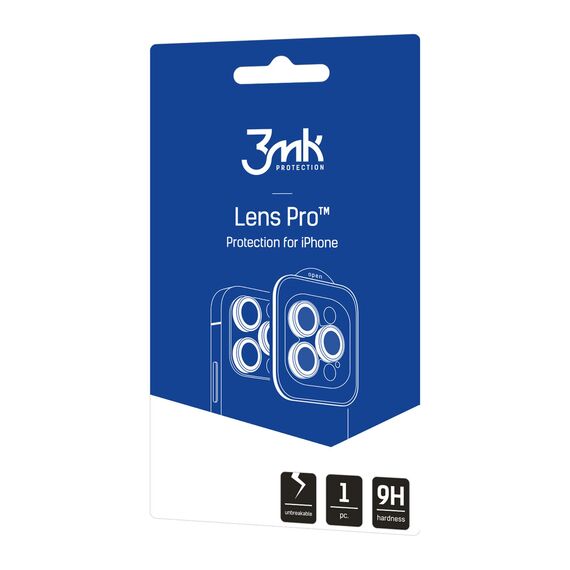 3mk Lens Protection Pro Tempered Glass for iPhone 17 Air - Black