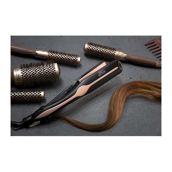 Adler AD 2318 hair styling tool Straightening iron Warm Black, Coral 120 W