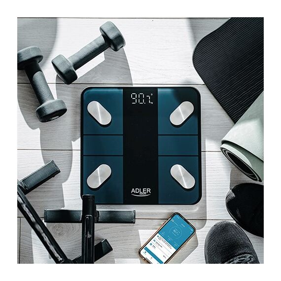 Electronic bathroom scale Adler AD 8186 Black