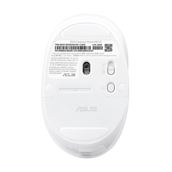 ASUS Fragrance MD101 mouse Home Ambidextrous RF Wireless + Bluetooth Optical 2400 DPI