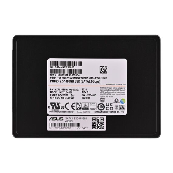 SSD Samsung PM893 480GB SATA 2.5" MZ7L3480HCHQ-00A07 (DWPD 1)