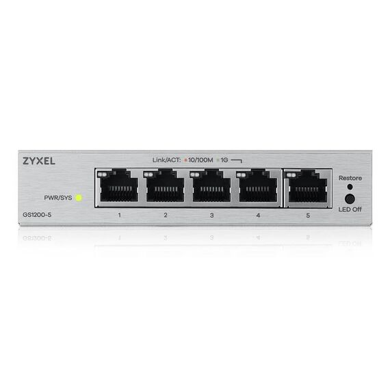 Zyxel GS1200-5V3 Managed L2 Gigabit Ethernet (10/100/1000) Desktop Grey