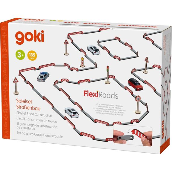 Goki - Playset Road Construction FlexiRoads (53765) / Toys