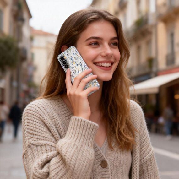 Tech-Protect FlexAir Case for Samsung Galaxy A27 - Transparent Floral