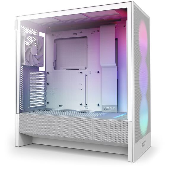 NZXT H5 Flow RGB Midi Tower White - Computer Cases - PC Cases & Accessories - Techbox