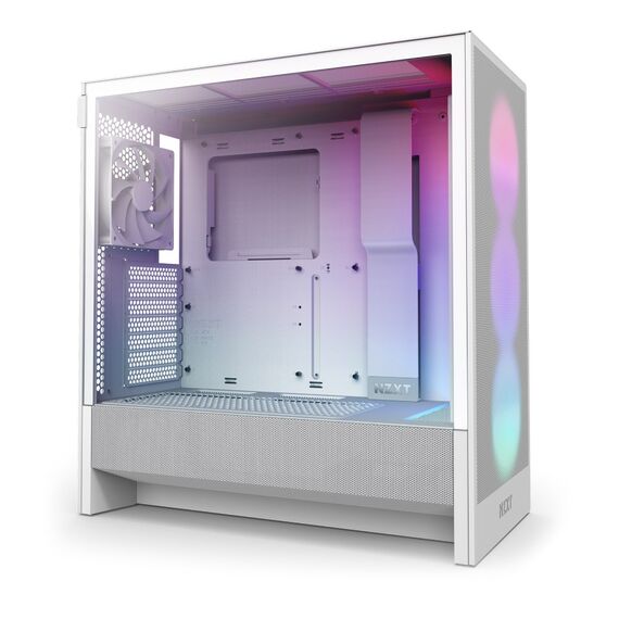 NZXT H5 Flow RGB Midi Tower White - Computer Cases - PC Cases & Accessories - Techbox