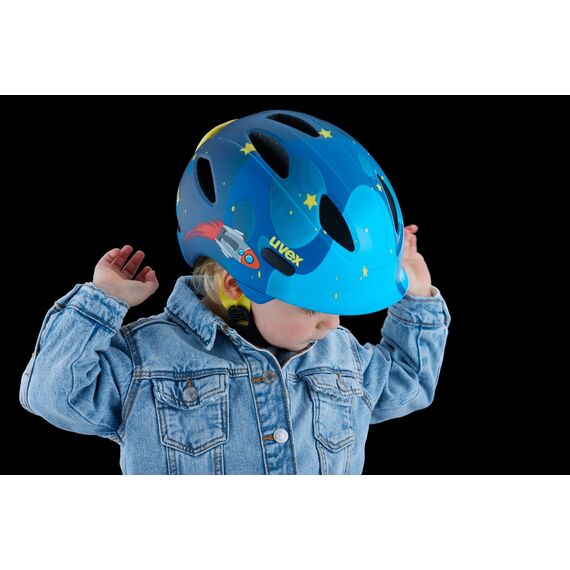 uvex oyo style monster lagoon matt children's cycling helmet, size 50–54