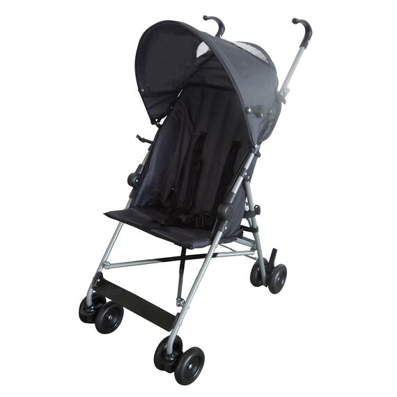 Asalvo - Pushchair Moving - Coal - Unfolded: 46 cm W x 74 cm L x 94 cm H Folded: 107 cm W x 22 cm L x 22 cm H / Baby and Children