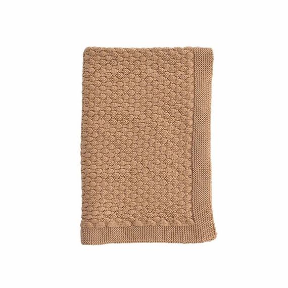 Ooh Noo - Bubbles Baby Blanket - Caramel - 75x95 cm / Baby and Children