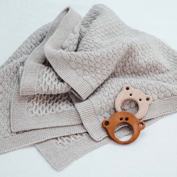 Ooh Noo - Bubbles Baby Blanket - Cream - 75x95 cm / Baby and Children