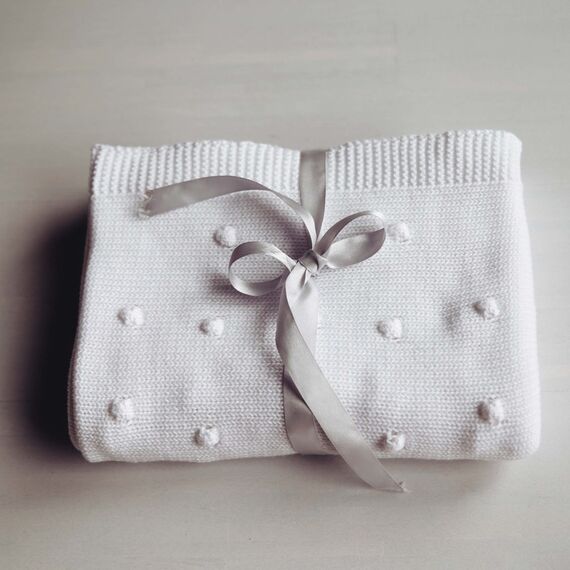 Ooh Noo - Popcorn Baby Blanket - White - 75x95 cm / Baby and Children