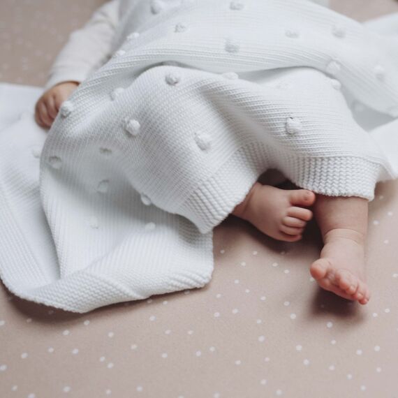 Ooh Noo - Popcorn Baby Blanket - White - 75x95 cm / Baby and Children