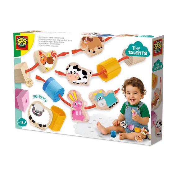 SES Creative - Lacing Sensory Beads - Farm Animals (S13271) / Toys