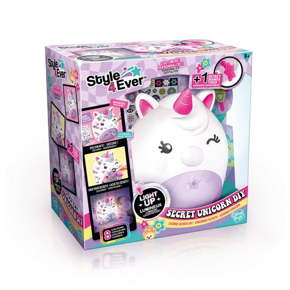 Style 4 Ever - Secret Deco DIY Unicorn Lamp (26301) / Toys