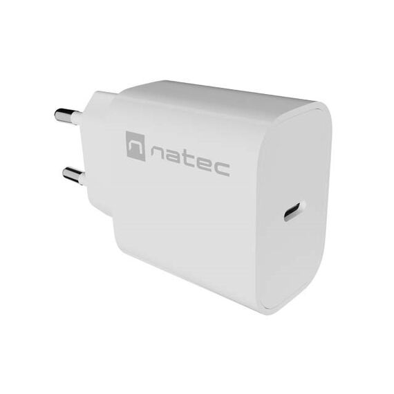 WALL CHARGER NATEC RIBERA 1X USB-C 20W WHITE | Techbox