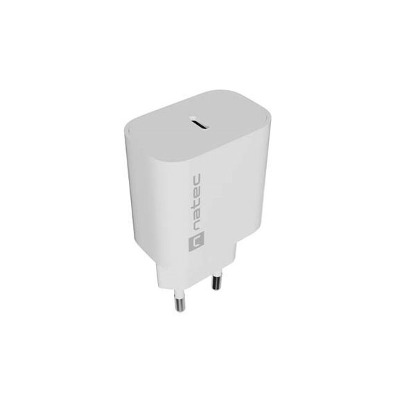 WALL CHARGER NATEC RIBERA 1X USB-C 20W WHITE | Techbox
