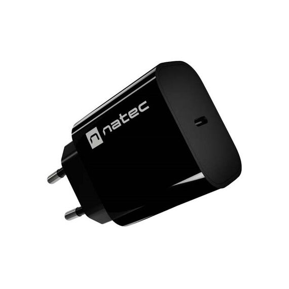 WALL CHARGER NATEC RIBERA 1X USB-C 20W BLACK | Techbox