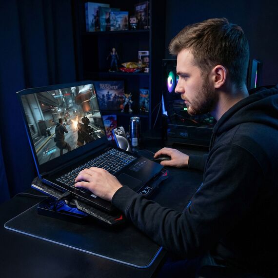Wozinsky WDCX-015 StormPad RGB Gaming Cooling Laptop Stand - Black