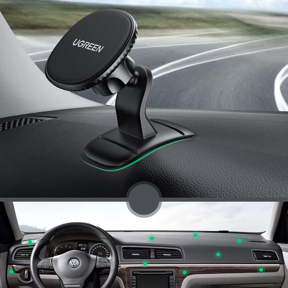 Ugreen Magnetic Car Phone Holder Self-Adhesive for Dashboard Black (LP292)