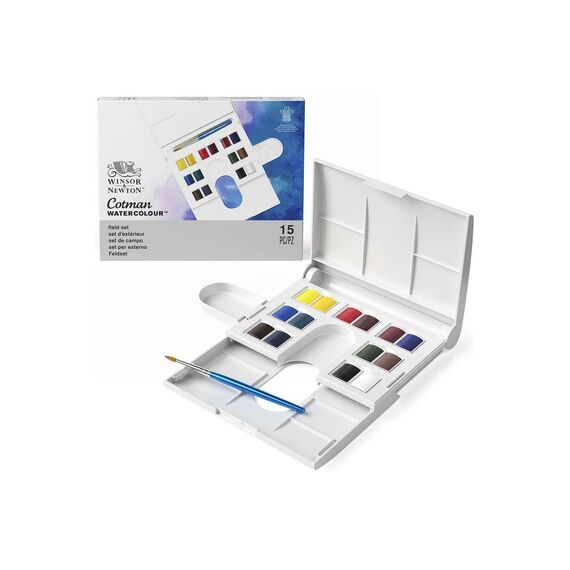 Winsor & Newton - Cotman Watercolour Set 14x1/2 Pans (831058) / Toys