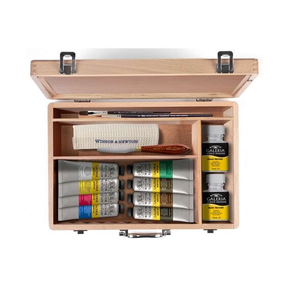 Winsor & Newton - Galeria Acrylic Wooden Set 8x60ml +Accessories (839986) / Toys