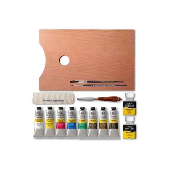 Winsor & Newton - Galeria Acrylic Wooden Set 8x60ml +Accessories (839986) / Toys