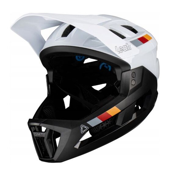 LEATT MTB Enduro 2.0 V23 Bike Helmet with Removable Chin Guard, Size L (59–63 cm), White