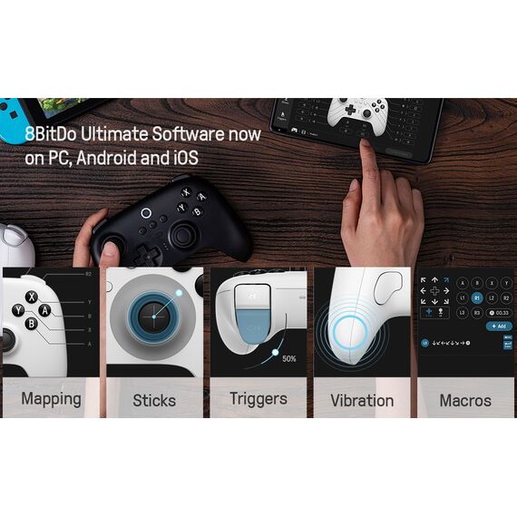 8BitDo Ultimate Controller with Charging Dock BT - White / Nintendo Switch