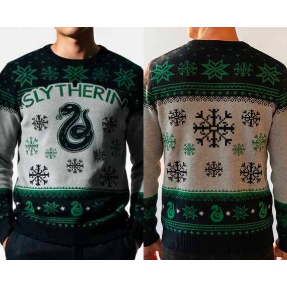 HARRY POTTER - Slytherin - Men Christmas Sweaters (L)