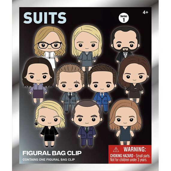 SUIT SERIES - Series 1 - 3D Foam Bag Clip (Display 24 Pcs)
