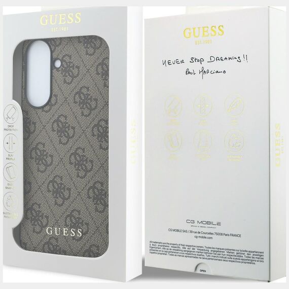 Etui Guess 4G Classic na Samsung Galaxy A37 5G - brązowe