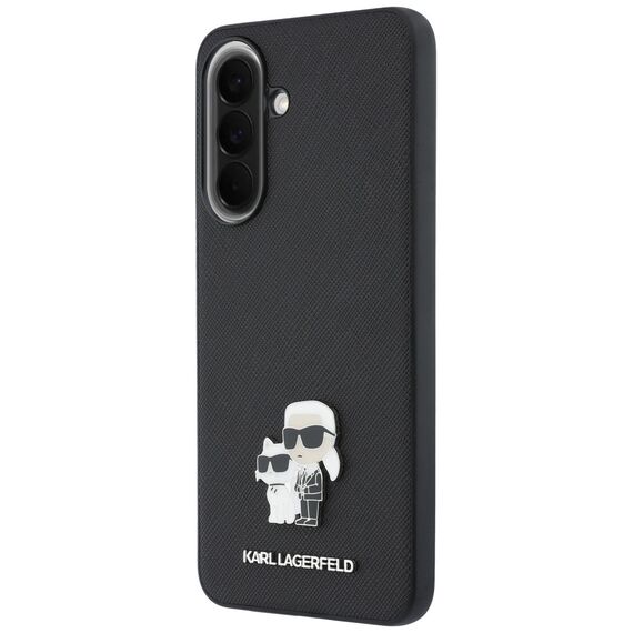Etui Karl Lagerfeld Saffiano w/ K&C Metal Logo na Samsung Galaxy A57 5G - czarne