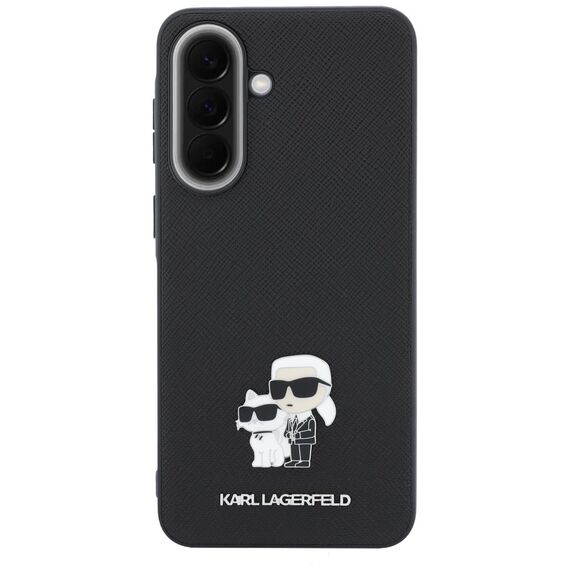 Etui Karl Lagerfeld Saffiano w/ K&C Metal Logo na Samsung Galaxy A57 5G - czarne
