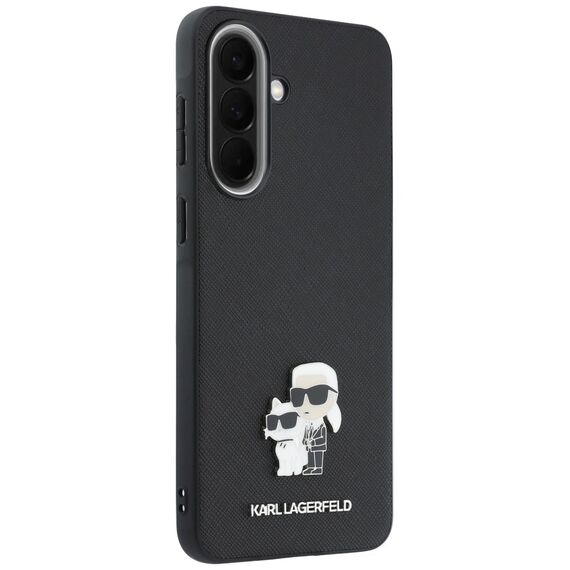 Etui Karl Lagerfeld Saffiano w/ K&C Metal Logo na Samsung Galaxy A57 5G - czarne
