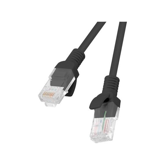 Lanberg PCU6-10CC-0100-BK networking cable Black 1 m Cat6 U/UTP (UTP)