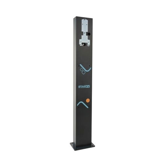 Single post for STAG EV charger with socket