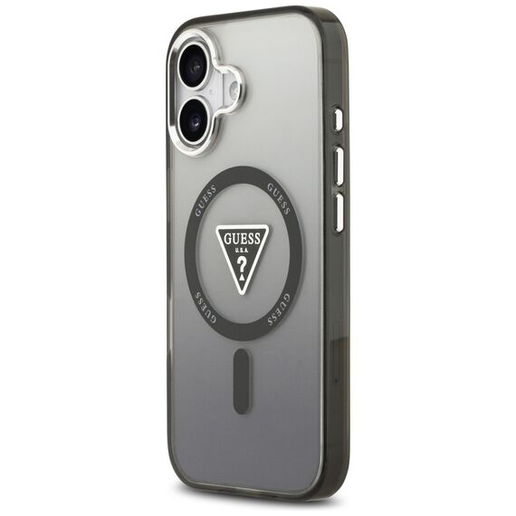Etui Guess IML Gradient Triangle Logo MagSafe na iPhone 17 - czarne