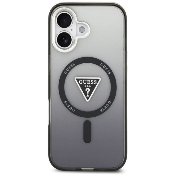 Etui Guess IML Gradient Triangle Logo MagSafe na iPhone 17 - czarne