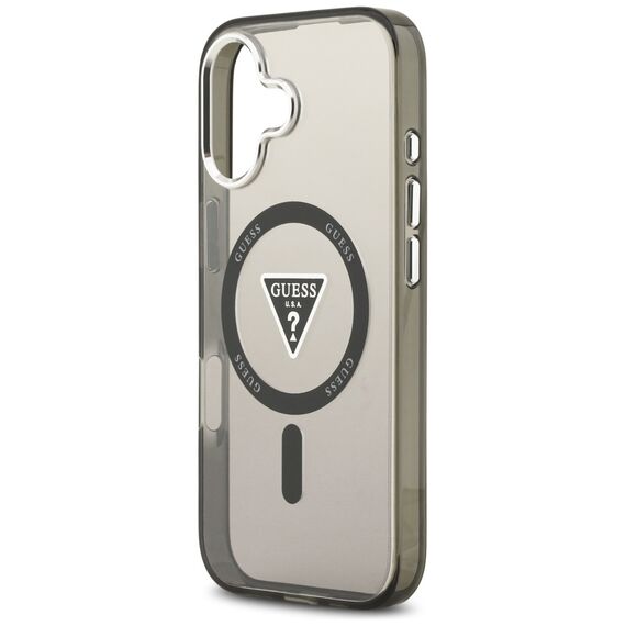 Etui Guess IML Gradient Triangle Logo MagSafe na iPhone 17 - czarne