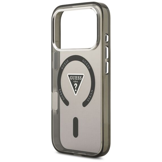 Etui Guess IML Gradient Triangle Logo MagSafe na iPhone 17 Pro - czarne