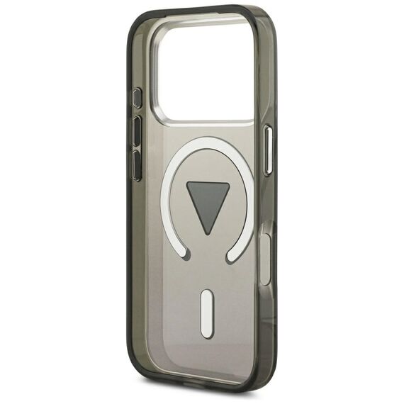 Etui Guess IML Gradient Triangle Logo MagSafe na iPhone 17 Pro Max - czarne